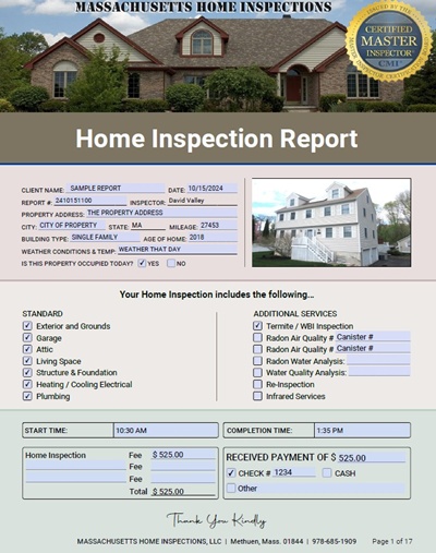 home inspection report